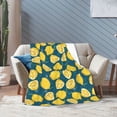 thumbnail image 6 of KLL Fleece Blanket Plush Throw Blanket Lemon ,Soft Fuzzy Cozy Flannel Blanket for Couch Sofa Bed.(60"x50" ), 6 of 7