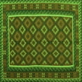 thumbnail image 1 of Ahgly Company Indoor Square Oriental Green Traditional Area Rugs, 4' Square, 1 of 1