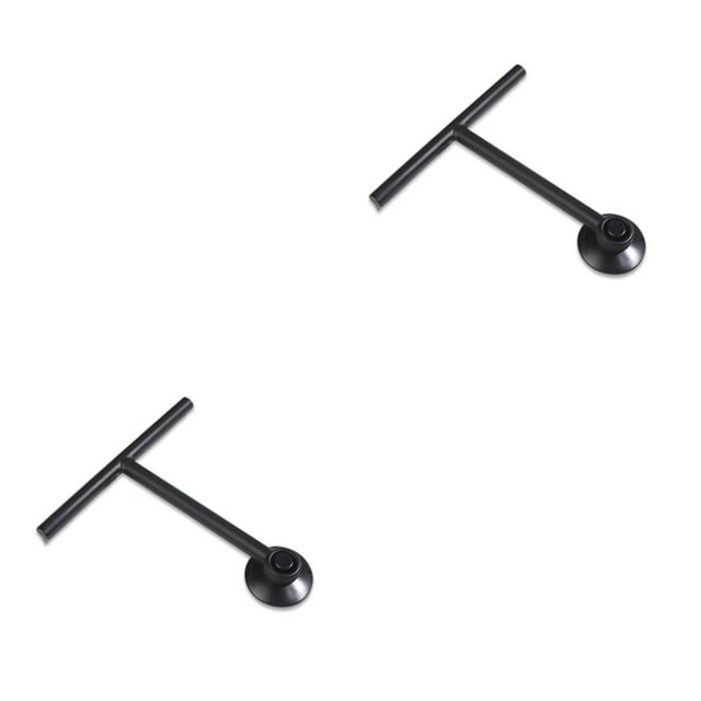 Ounissouiy Limpiaparabrisas de baño con ventosa, limpiaparabrisas portátil para vidrio, raspador, espejo, parabrisas, accesorios para herramientas de Negro 2piezas Ounissouiy CBP575812