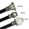 thumbnail image 2 of InStyleDesign  1" Two Tone Blossom Collection Curtain Rod Majesty Finial 48 to 84 inch, 2 of 2