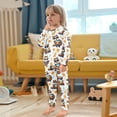 thumbnail image 5 of Dailycode Cotton Pajama Set Snug Fit Long Sleeve Top and Pants for 18M-8Y Raccoon with Sunglasses, 5 of 7