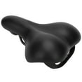 thumbnail image 2 of Durable Black Bicycle Saddle with Rear Handle - PU Leather Waterproof Cushion, High-Elastic Shock-Absorbing Bottom Shell, One-Body Molded Design - Universal Fit for Mountain Bikes, City Bikes &, 2 of 7