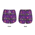 thumbnail image 3 of Logiee cat skeletons and flowers Print Women 2 in 1 Running Shorts,High Waisted Athletic Shorts,Gym Workout Shorts with Liner Pockets-Small, 3 of 7