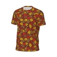 thumbnail image 6 of Wukai Fall Leaves Print Men's Short-Sleeved Mesh T-Shirt,Quick-Dry Short Sleeve Workout T-Shirt-4X-Large, 6 of 8
