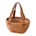 thumbnail image 3 of Cesta de compra de imitación mimbre, ligera, tejida a mano con asa, ideal para guardar alimentos, perfecta para picnics, camping y decoración del, 3 of 8