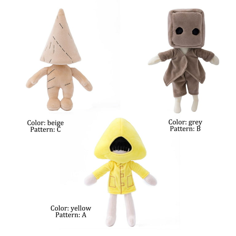  HUAM 2/3Pcs Little Nightmares Plushies,Little Six and Mono  Plush Soft Stuffed Game Doll for Kids and Fans (B) : Toys & Games
