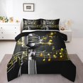 thumbnail image 1 of Erosebridal Musical Notes Comforter Sets Full Size, 3D Microphone Comforters & Duvets, Reversible 3 Pieces, 1 of 7