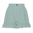 thumbnail image 2 of Vedolay Women's Summer Shorts Women's Casual Drawstring Shorts Summer Elastic Waist Shorts Pocketed Pants,Mint Green S, 2 of 4