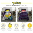 thumbnail image 4 of Pokemon Kids 4 Piece Gray Blue Reversible Comforter, Bed in a Bag, Twin, 4 of 7