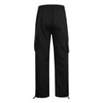 thumbnail image 6 of Men's Casual Pants Men‘ s Casual Joggers Pants Drawstring Hiking Outdoor Track Sweatpants With Pockets Black 2XL, 6 of 8