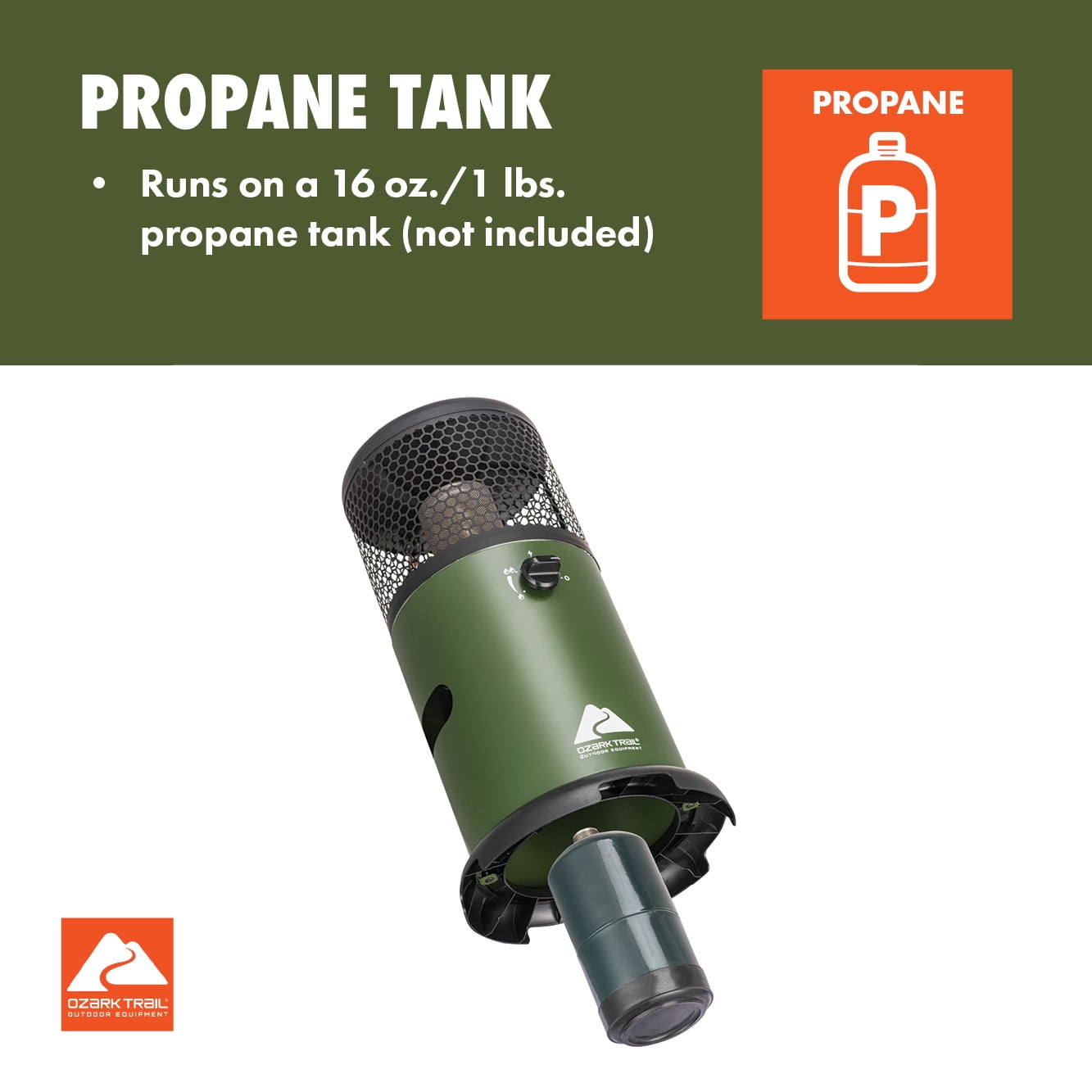 Ozark Trail 11,000 BTU Portable 360-Degree Propane Heater for Indoor/Outdoor Use