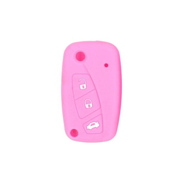 sweethay Funda de silicona para llave de coche, funda de repuesto para llaves de vehículo, Protector a prueba de arañazos, modificación de Automoción decorativa y accesorios Rosa