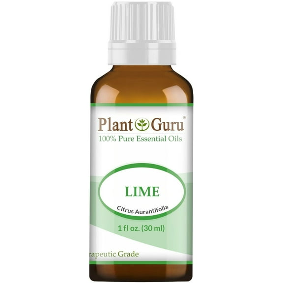 Lime Essential Oil 1 oz. / 30 ml. 100% Pure Natural Undiluted Therapeutic Grade Cold Pressed From Fresh Lime Peel, Great for Aromatherapy Diffuser, Relaxation and Calming, Natural Cleaner.