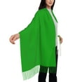 thumbnail image 2 of Women Flag Of Esperanto Scarfs Large Warm Soft Shawls Wraps, 2 of 6