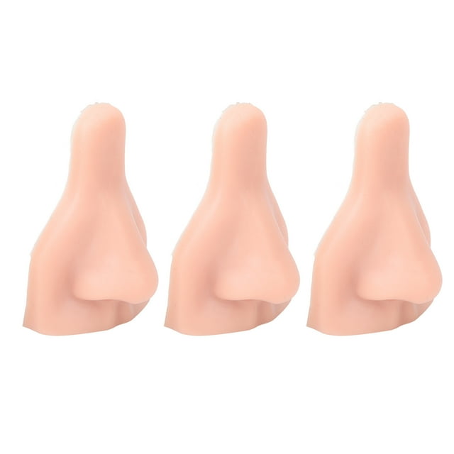 Human Nose Model, Silicone Nose Model Small Soft Flexible Clear Structure 3PCS Simulation For Practice Light Fleshcolor,Medium Fleshcolor,Dark Fleshcolor
