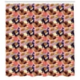 thumbnail image 3 of Floral Shower Curtain, Colorful Summer Gardening Theme with Composition of Different Species of Flowers, Fabric Bathroom Set with Hooks, 69W X 75L Inches Long, Multicolor, by Ambesonne, 3 of 3