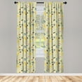 thumbnail image 3 of Ambesonne Summer Curtains, Travel Fun Exotic Beach, Pair of 28"x84", Multicolor, 3 of 5