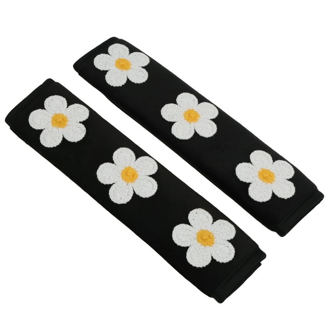 Funda de cinturón de seguridad blanca Unique Bargains de 24 cm, cojín para el cinturón de seguridad, acolchado para el hombro, 2 piezas