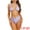 Purple, variant on DARING DIVA Women's Water Ripple Bikini Sets, 2 Pieces High Waist Swimwear XS Blue