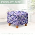 thumbnail image 3 of SCRAWLGOD Tie-Dye Butterfly Print Violet Footstool Cover, Elastic Soft Ottoman Protector Comfortable Rectangular Furniture Protection Home Interior Decoration, 3 of 7