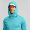 thumbnail image 6 of Men's UPF 50+ Hooded Rash Guard – Quick-Dry Long Sleeve Sun Protection Shirt with Thumbholes for Fishing, Hiking, Running & Water Sports, 6 of 9
