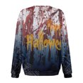 Halloween Costumes Woman 2024 Pumpkin Bats Graphic Pullover Tops Long
