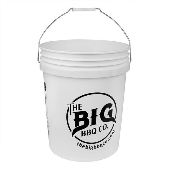 Big BBQ Company 5 Gallon Plastic Storage Bucket 12-Inch Diameter W/ Lid & Handle