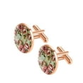 thumbnail image 2 of PhooArto Men's Classic Stainless Steel, Pink Roses on Wooden Board Cufflinks Business Wedding Shirts, Rose Gold, 2 of 7