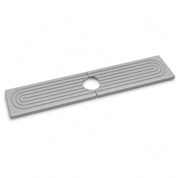 PLERISE Grey Diatomaceous Earth Faucet Mat 23.6 x 3.9 Inch, Absorbent Splash Guard for Kitchen Sink, Water Absorbing Stone Tray, 1 Pack