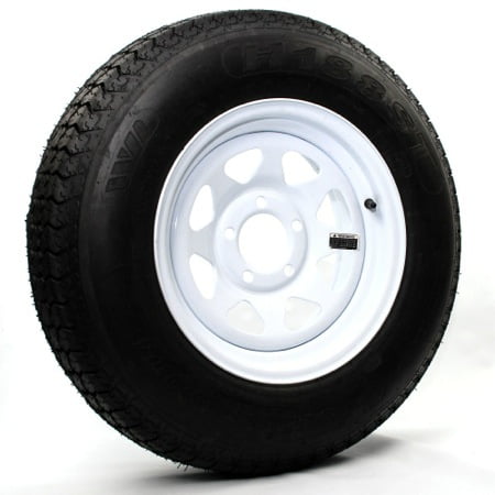 - Two Trailer Tires On Rims ST205/75D15 F78-15 205/75-15 LRC 5 Lug White Spoke