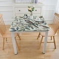 thumbnail image 3 of nygtbtfer Elastic Edged Bird Fitted Table Cloth Cover, Home Decorative Tablecloth for Indoor Kitchen Party, Fits  Tables, Medium White, 3 of 7