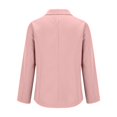 thumbnail image 5 of Yigetop Womens Blazer Women's Autumn and Winter Long Sleeved Button Solid Color Cardigan Small Suit Jacket Casual Blazer for Women Pink XL, 5 of 6