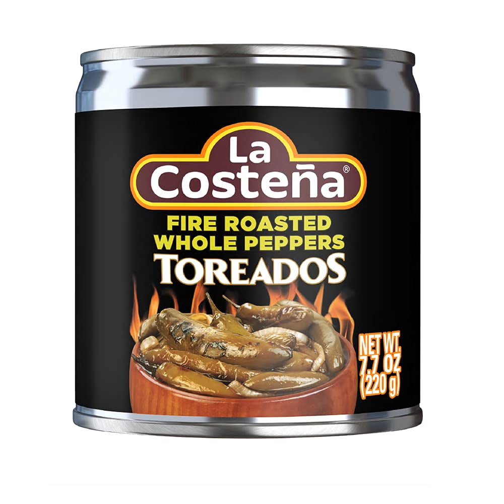(12 pack) La Costeña Fire Roasted Green Chile Serrano Peppers, 12 oz