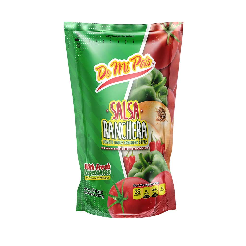 De Mi Pais Salsa Ranchera con Vegetales Frescos 7.4oz / Ranchera Style