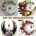 thumbnail image 3 of Tutuviw Rattan Wreath Hanging Moon Grapevine Wreath Vine Dried Branch Wreath Wicker Rattan Wreath Garland DIY Crafts Moon Shape Wreath Hoop Vine Branch for Christmas Party Home Decor, 3 of 7