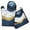 Blue White Gold, variant on Blue White Gold Marble Pattern Kitchen Oven Mitt and Pot Holder Sets 2 Pcs for Baking, Cooking and Grilling, Heat Resistant Up To 392 °F