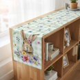 thumbnail image 6 of Table Runners 36 Inches Long Dress Scarves, Bunny Easter Farmhouse Kitchen Table Runner, Short Coffee Tablerunners, Green Plaid Spring Floral Pastoral 13x36 Inch, 6 of 9
