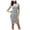 /c58Grey242, variant on WEIGFI Womens Summer Dresses Casual Shirt Elegant Dress Short Sleeve Basic Work Daily Wear Club Party Outdoor Bodycon Crew Neck Stretchy Slim Fit Solid Color Stylish Vacation Sundress,Black,L