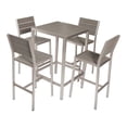 thumbnail image 1 of Pangea Home Brise 5 Pièces Moderne Cadre en Aluminium Patio Bar Set en Gray, 1 of 4