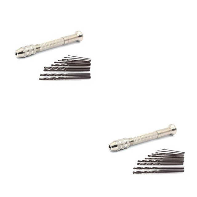 Eigraketly Brocas helicoidales para hacer joyas, brocas para carpintería con mango, accesorios para artesanos, herramientas de carpintería, y con puntas de 0.5-2.0 mm 2piezas Eigraketly CBP191284