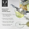 thumbnail image 3 of Viski Absinthe Stainless Steel Spoon Vintage Style Absinthe Dripper, Silver, 3 of 6