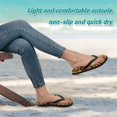 thumbnail image 4 of iauyy Unisex Printed Flip Flop Sandals - Lightweight Non-Slip Beach Shoes,Leopard Print, 4 of 8