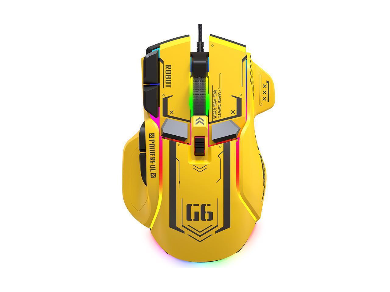 RGB Gaming Mouse Backlit Wired Ergonomic 10 Button Programmable Mouse
