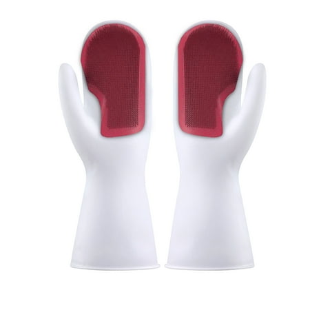 

Dtydtpe kitchen towels Multifunctional Silicone Cleaning Gloves Dish Washing Kitchen Household 2pcs