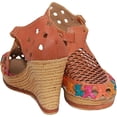 thumbnail image 3 of The Western Shops Womens Leather Mexican Huarache Sandal, Wedge Platform Sandals, 3 of 5