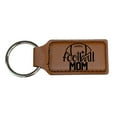 thumbnail image 2 of Keychain - Rectangle - Football Mom - Leather, 2 of 4
