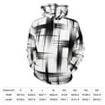 thumbnail image 2 of Black White Abstract Crisscross Lines Oversized Hoodies For Woman Pullover With Pocket Comfortable Fation Pullover Hoodie S-5XL, 2 of 4