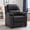 Black, variant on Snugway Kids Recliner,Kids Ages 2-7,Faux Leather Armrest Storage and Footrest,Blue