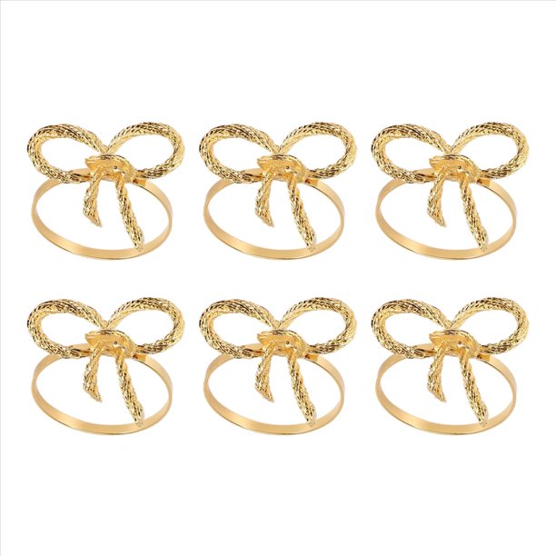Juego de 6 Anillos Servilletas Mariposa, Soporte Servilleta para la DecoracióN Mesa ReunióN Familiar Navidad Boda.