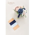 thumbnail image 5 of Artificial Flowers Dusty Rose & Blue Bridesmaid Bouquet, Wedding Flowers Bouquets for Bridesmaids, 7 Inch Bridal Bouquets for Bridesmaids, Wedding, Ceremony, Anniversary, etc, 5 of 31